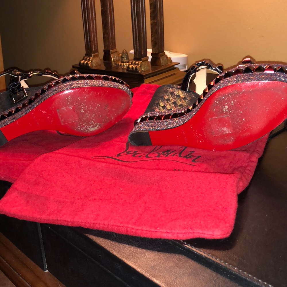 Christian Louboutin Multi Color Wedges Size 39 - image 5